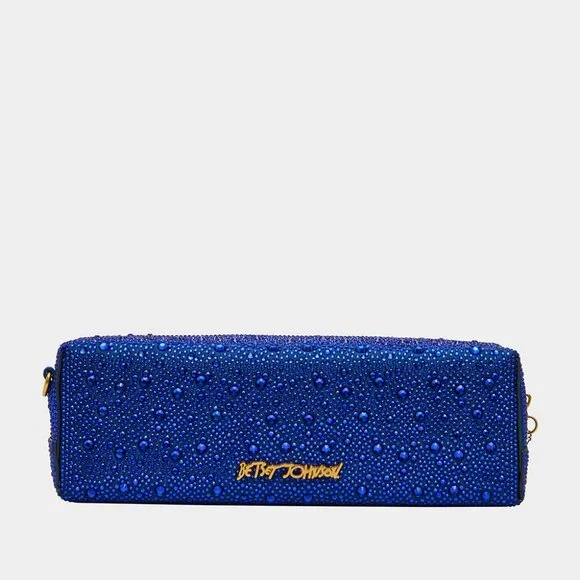 Betsey Johnson Kitsch Feelin Saucy Crossbody Bag Blue Multi NWT - Picture 5 of 12